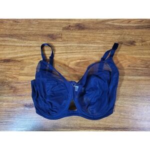 Curvy Kate Brand Victory Balcony Underwire Unlined Bra Navy Blue Size 38L